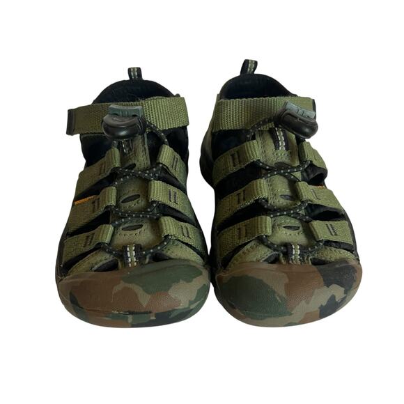 Keen Newport H2 Waterproof Camo Print Green Shoes Size 9 - Picture 3 of 9